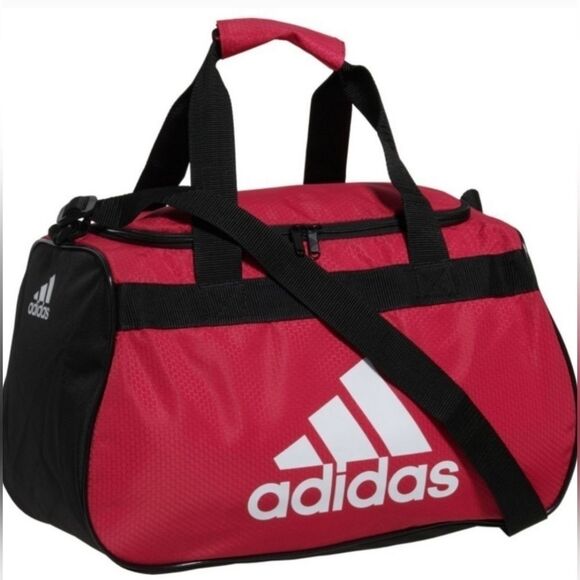🇬🇪🔹️NWT Adidas Fuchsia Diablo Small II Hex Gym Locker Solid Duffel Bag - Picture 1 of 9